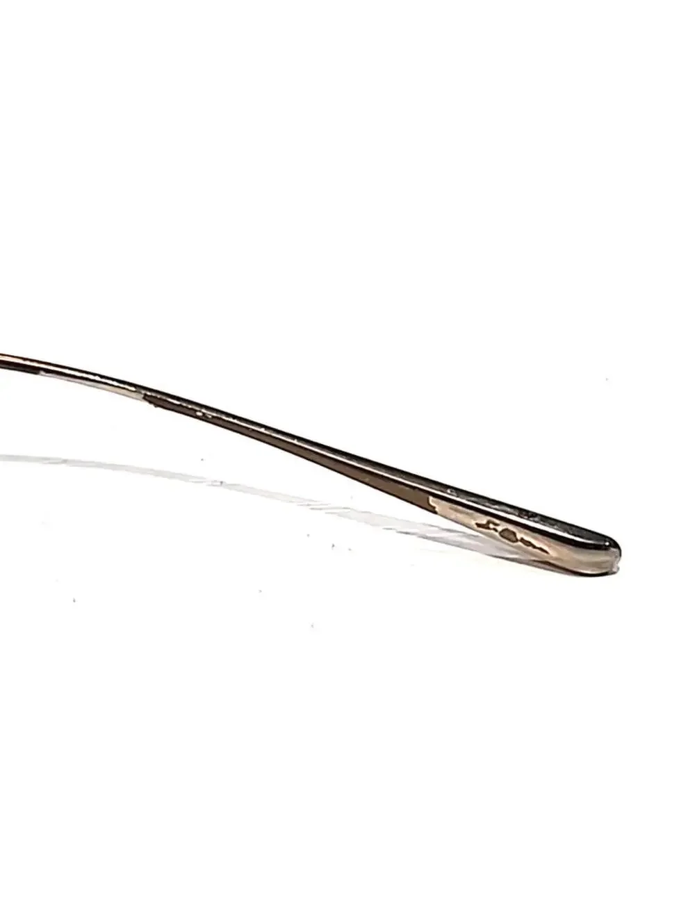 Oliver Peoples OP665 Brown Half Rim Rectangle Eyeglasses 52-19 140 NO Nose Pad